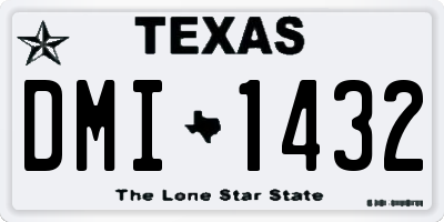 TX license plate DMI1432