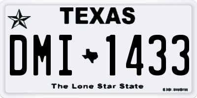 TX license plate DMI1433
