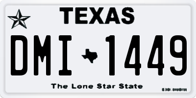TX license plate DMI1449