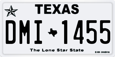 TX license plate DMI1455