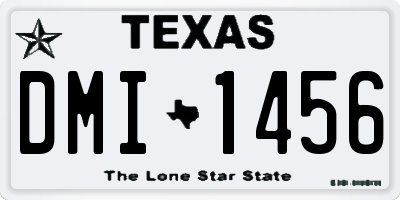 TX license plate DMI1456