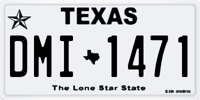 TX license plate DMI1471