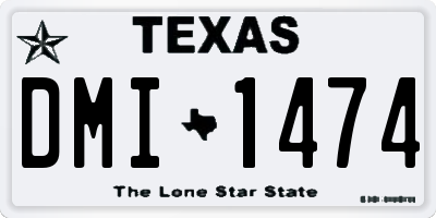 TX license plate DMI1474