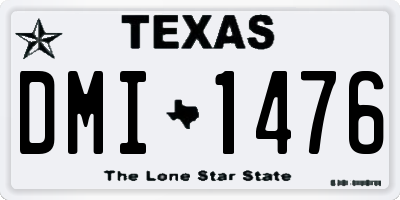 TX license plate DMI1476