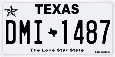 TX license plate DMI1487