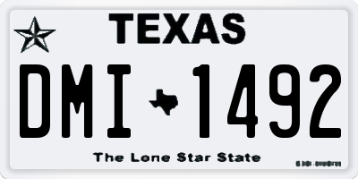 TX license plate DMI1492