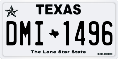 TX license plate DMI1496