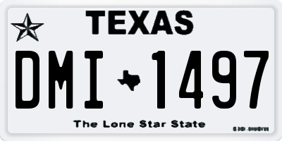 TX license plate DMI1497