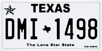 TX license plate DMI1498