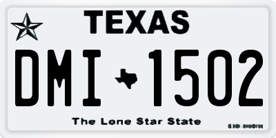 TX license plate DMI1502