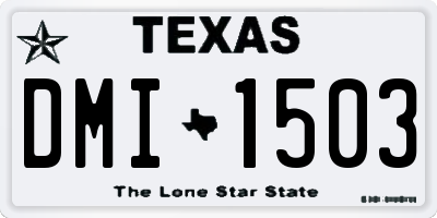 TX license plate DMI1503