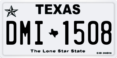 TX license plate DMI1508