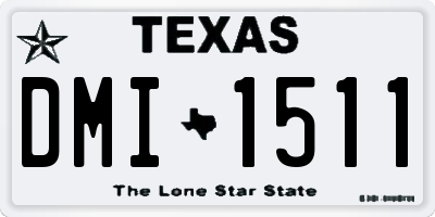 TX license plate DMI1511