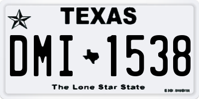 TX license plate DMI1538