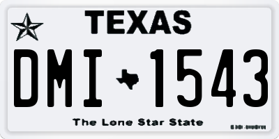 TX license plate DMI1543