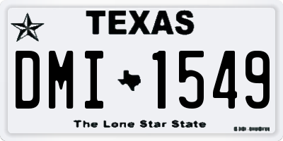 TX license plate DMI1549