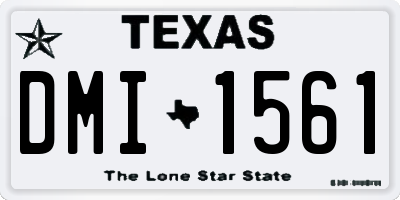 TX license plate DMI1561