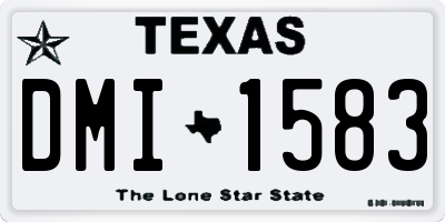 TX license plate DMI1583