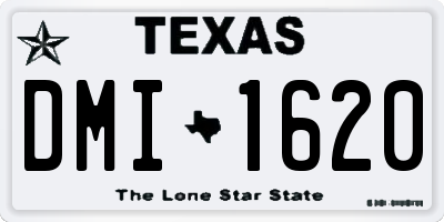TX license plate DMI1620