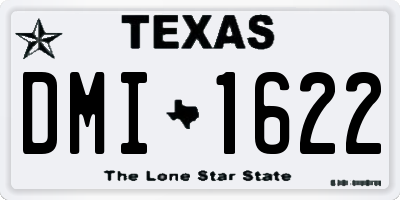 TX license plate DMI1622