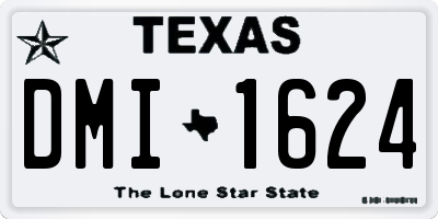 TX license plate DMI1624