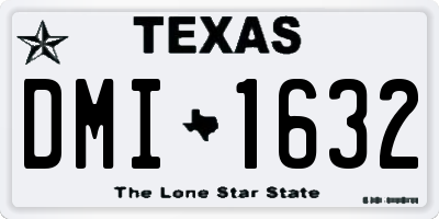 TX license plate DMI1632