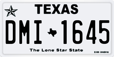 TX license plate DMI1645