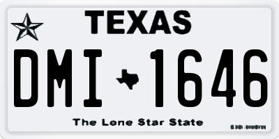 TX license plate DMI1646