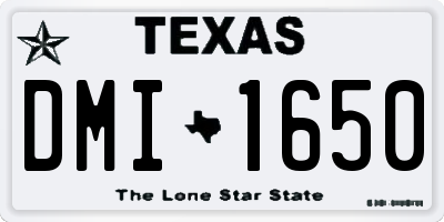 TX license plate DMI1650