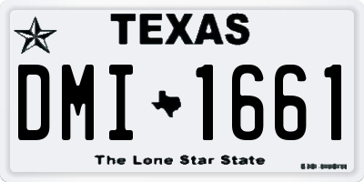 TX license plate DMI1661