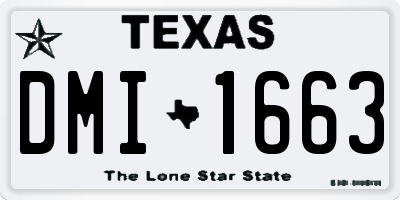 TX license plate DMI1663