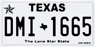 TX license plate DMI1665