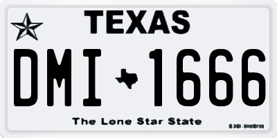 TX license plate DMI1666