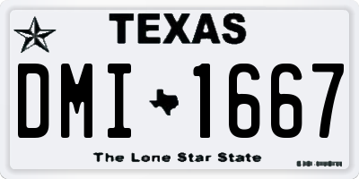TX license plate DMI1667