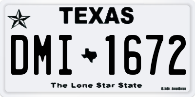 TX license plate DMI1672