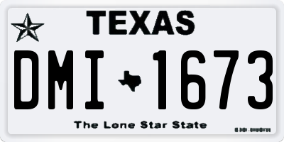 TX license plate DMI1673