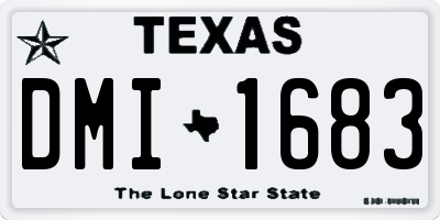 TX license plate DMI1683