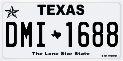 TX license plate DMI1688