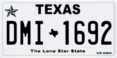TX license plate DMI1692