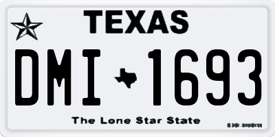 TX license plate DMI1693