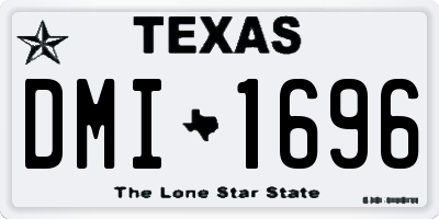 TX license plate DMI1696