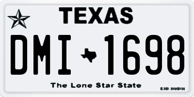TX license plate DMI1698