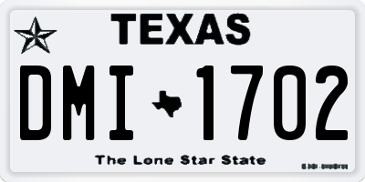 TX license plate DMI1702