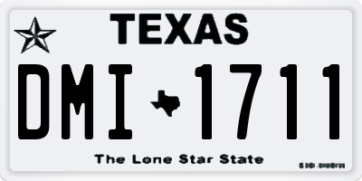 TX license plate DMI1711