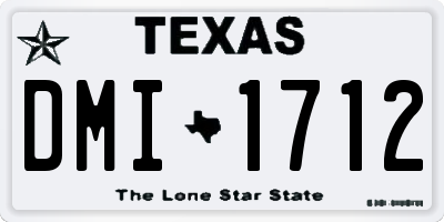 TX license plate DMI1712