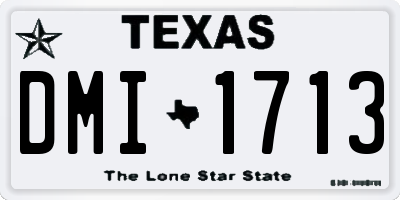 TX license plate DMI1713