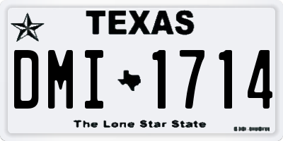 TX license plate DMI1714