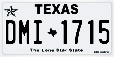 TX license plate DMI1715