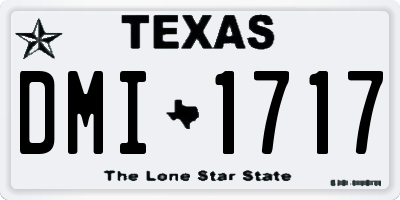 TX license plate DMI1717