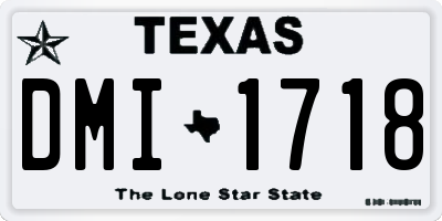 TX license plate DMI1718